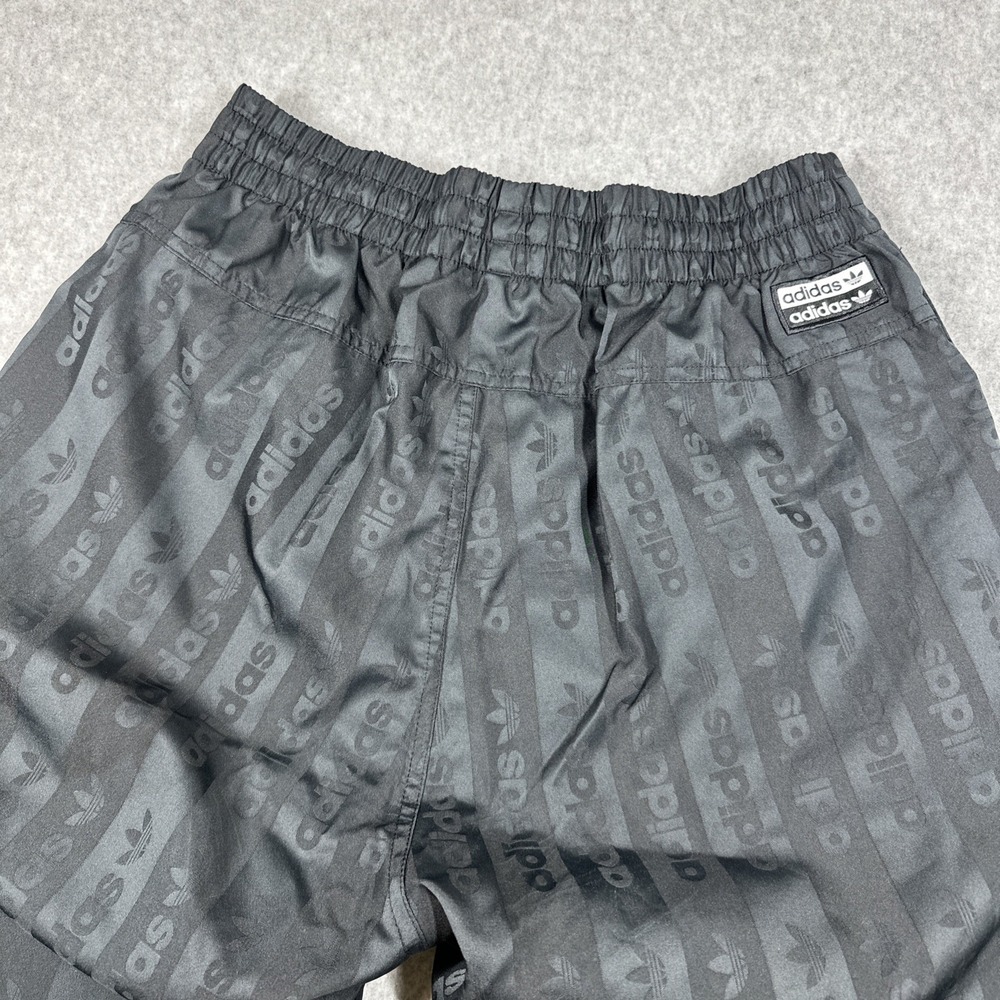 Adidas Track Jacket & Pants Men's Medium Black Logo‎ All Over Print Hooded Lined - Picture 16 of 16